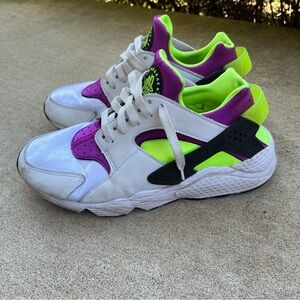 Nike Air Huarache OG Sz 10 Neon Yellow Magenta DD1068-104 FINE LEATHER